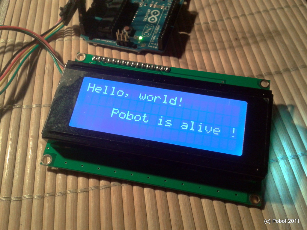 LCD sur I2C simplement - PoBot